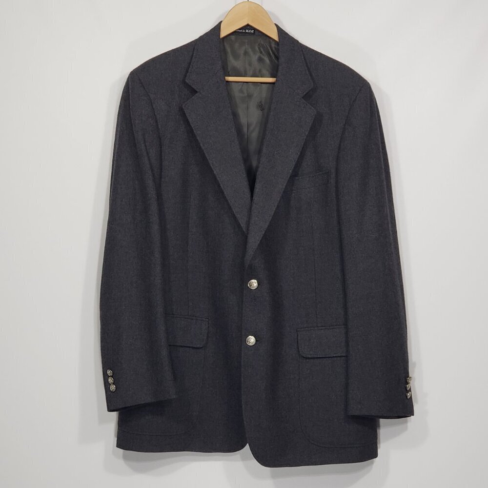 DAKS  Charcoal Grey Wool Suit Jacket Sportcoat Good pre-owned condition